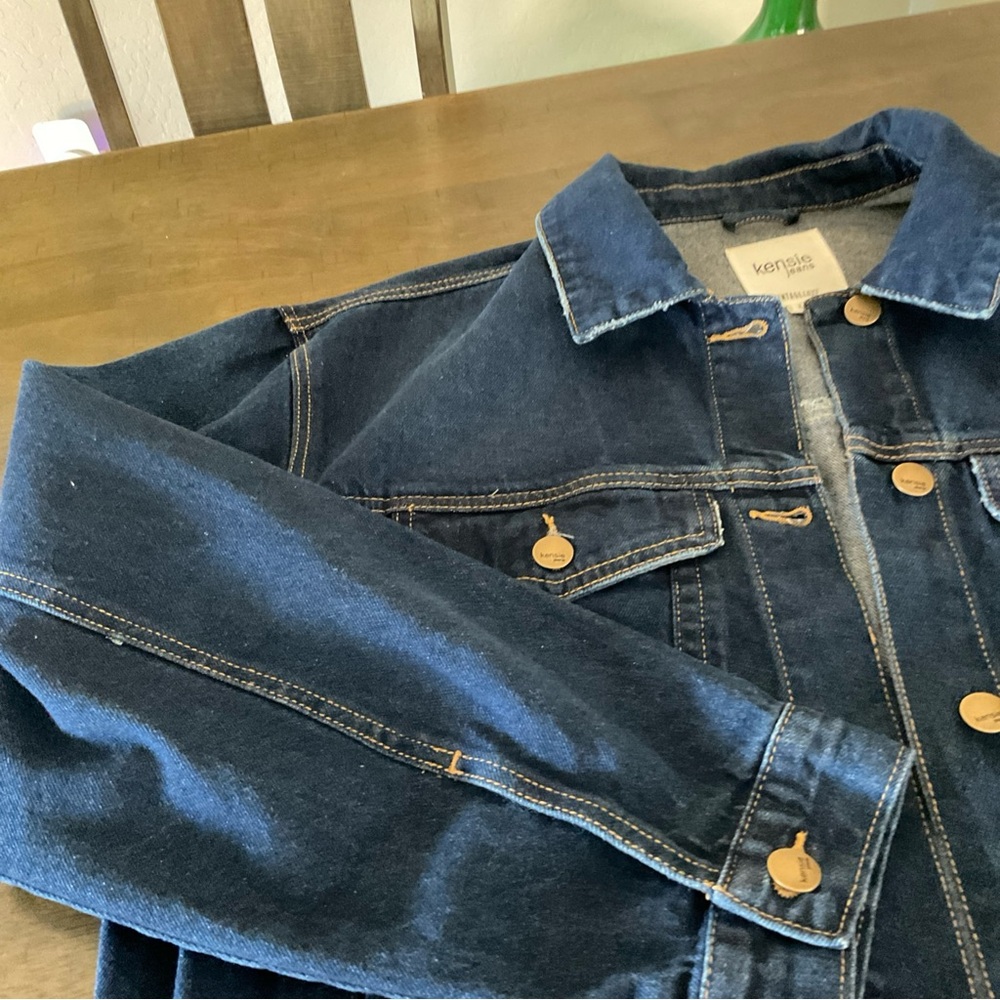 Kensie Blue Jacket Size Large Vintage Look  new - Picture 3 of 9